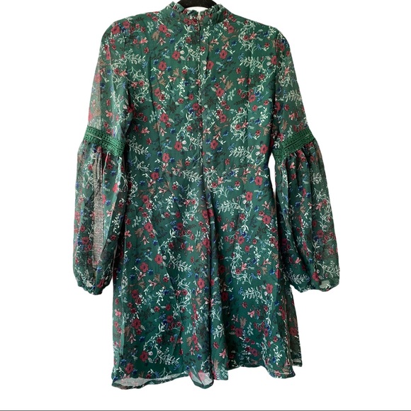 Free Generation long sleeve, teal dress, size M. - Picture 3 of 7